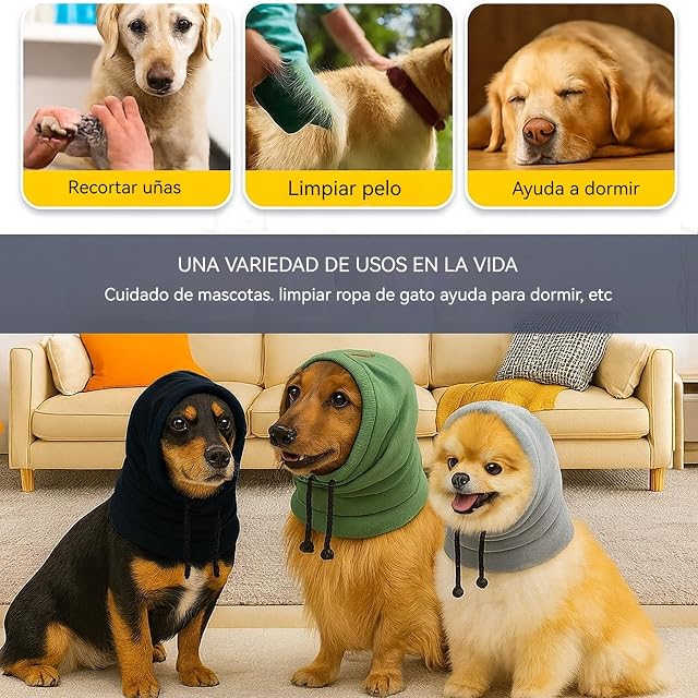 Foto 6 de 8 de Colenumone Polaina con Cuello de Perro: Protectores de oídos y Calentadores de Cuello Suaves y Ajustados…
