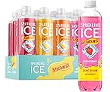 Sparkling Ice STARBURST Variety Pack, Zero Sugar Flavored Sparkling Water, with Vitamins and Antioxidants, Low Calorie Beverage, 17 fl oz, 12 count (Cherry, Strawberry, Lemon, Orange)