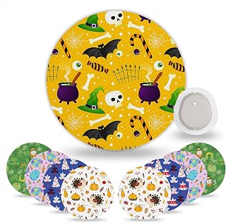 HONYOU 15Pack Dexcom G7 Over Patches Waterproof, 15 Days Long Stay Stelo Overpatch Halloween Festive Pattern Protective Adhesive CGM Sensor Covers No Hole, Hypoallergenic & Latex-Free, Sweatproof