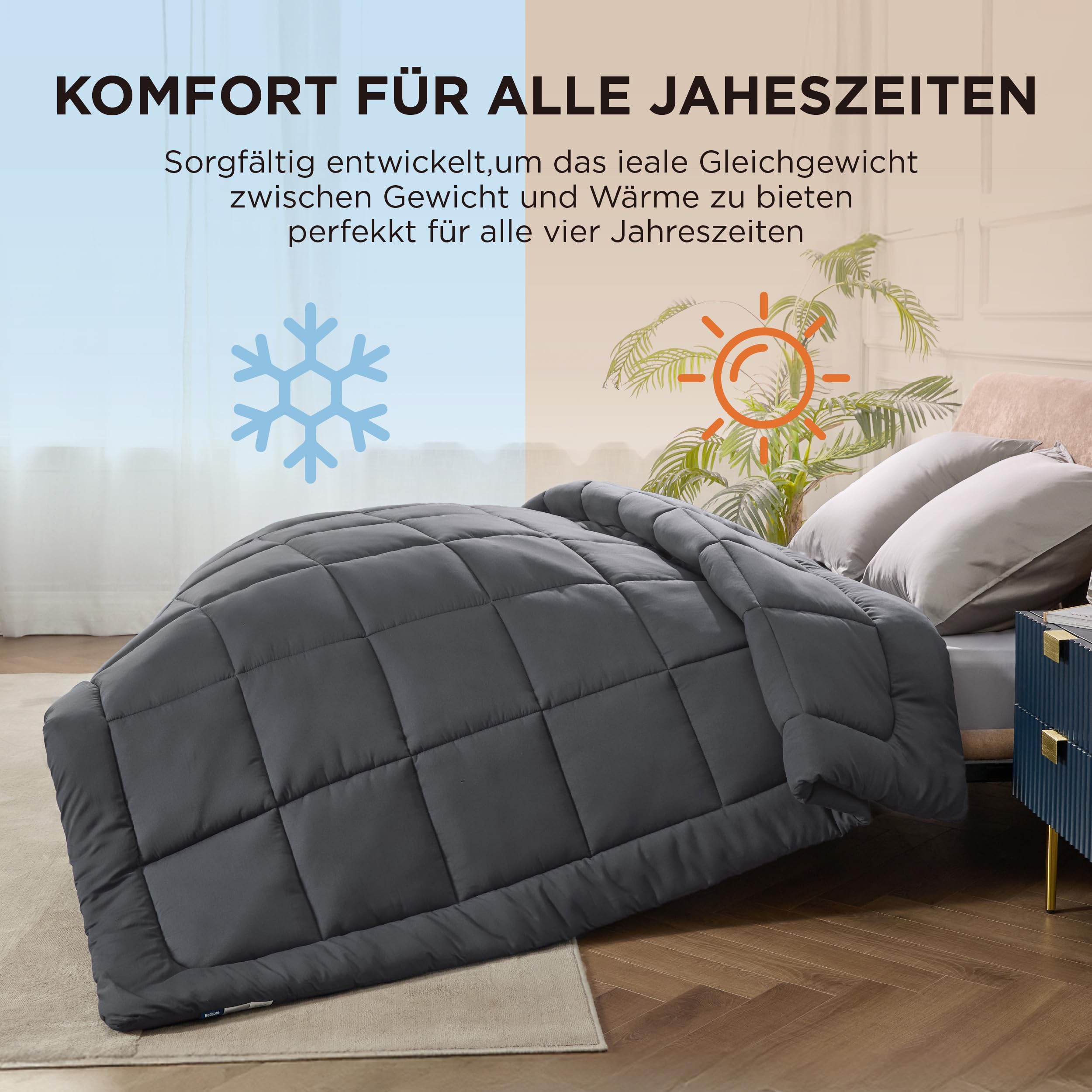 BEDSURE Dekbed, 240 x 220 cm, omkeerbaar dekbed voor het hele jaar BEDSURE Dekbed, 240 x 220 cm, omkeerbaar dekbed voor het hele jaar