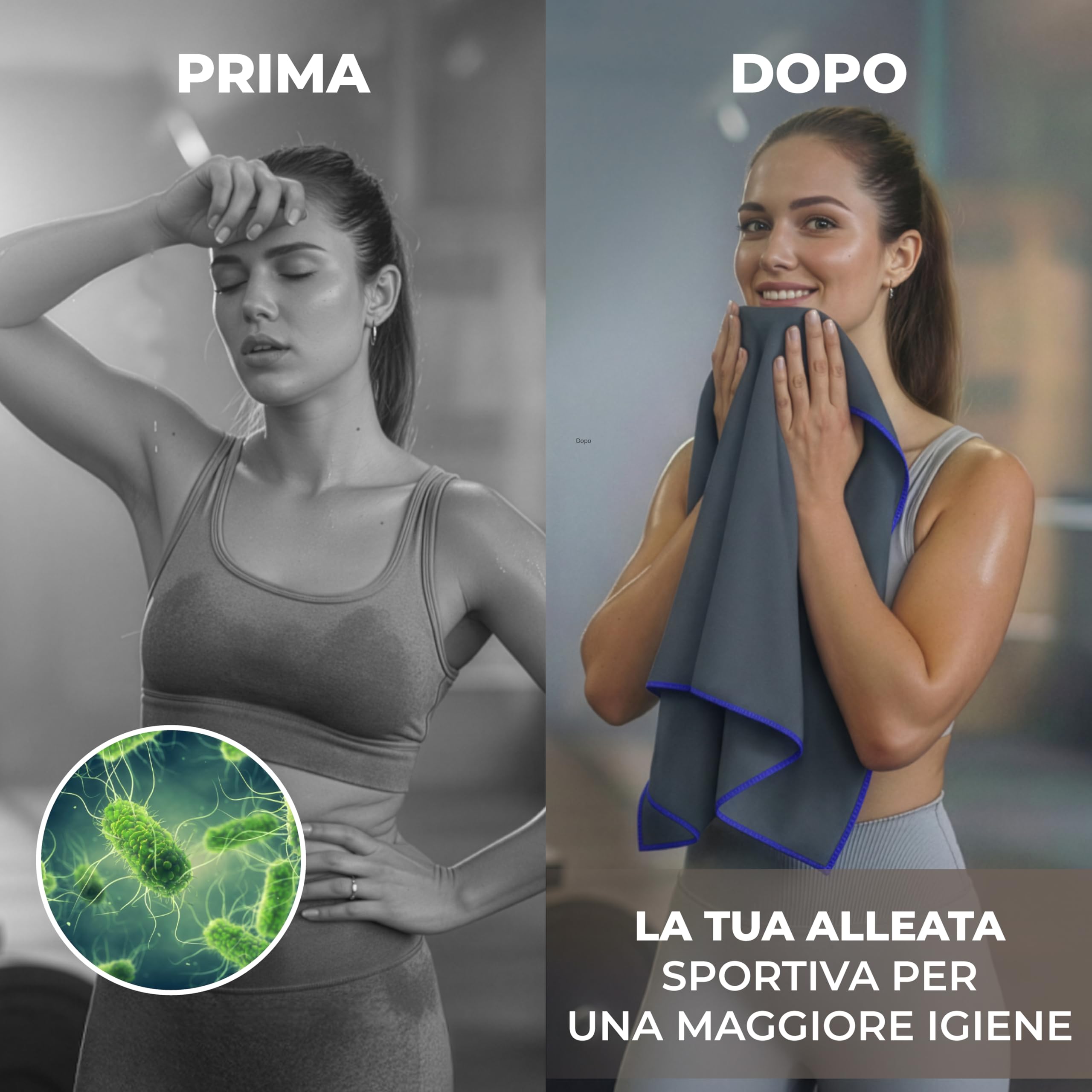 Zenacross Asciugamano Microfibra Set da 5, 40x77 cm - Telo Palestra Asciugatura Rapida e Assorbente - Gym Towel per Palestra - Grigio