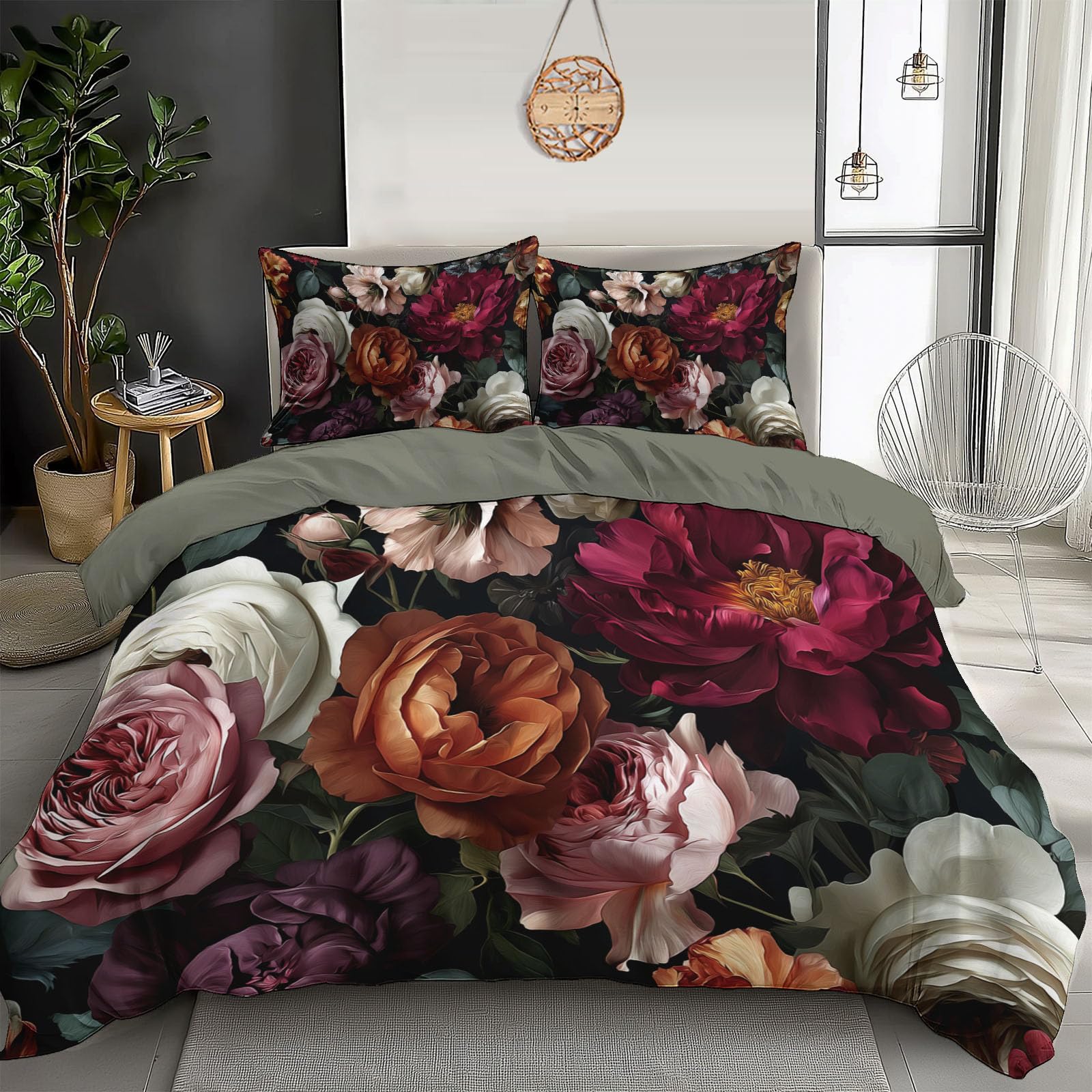 Housse de couette pivoine rose 240x260 pour retrouver un sommeil doux et serein