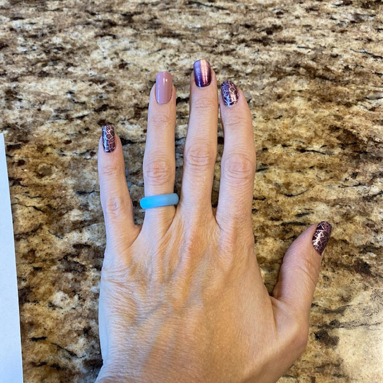 AERA CUSTOM ENGRAVED Womens Silicone Wedding Band Active Athletic Ring - Personalize Any Text, Symbol, Image - SHIPS NEXT DAY - Image 6