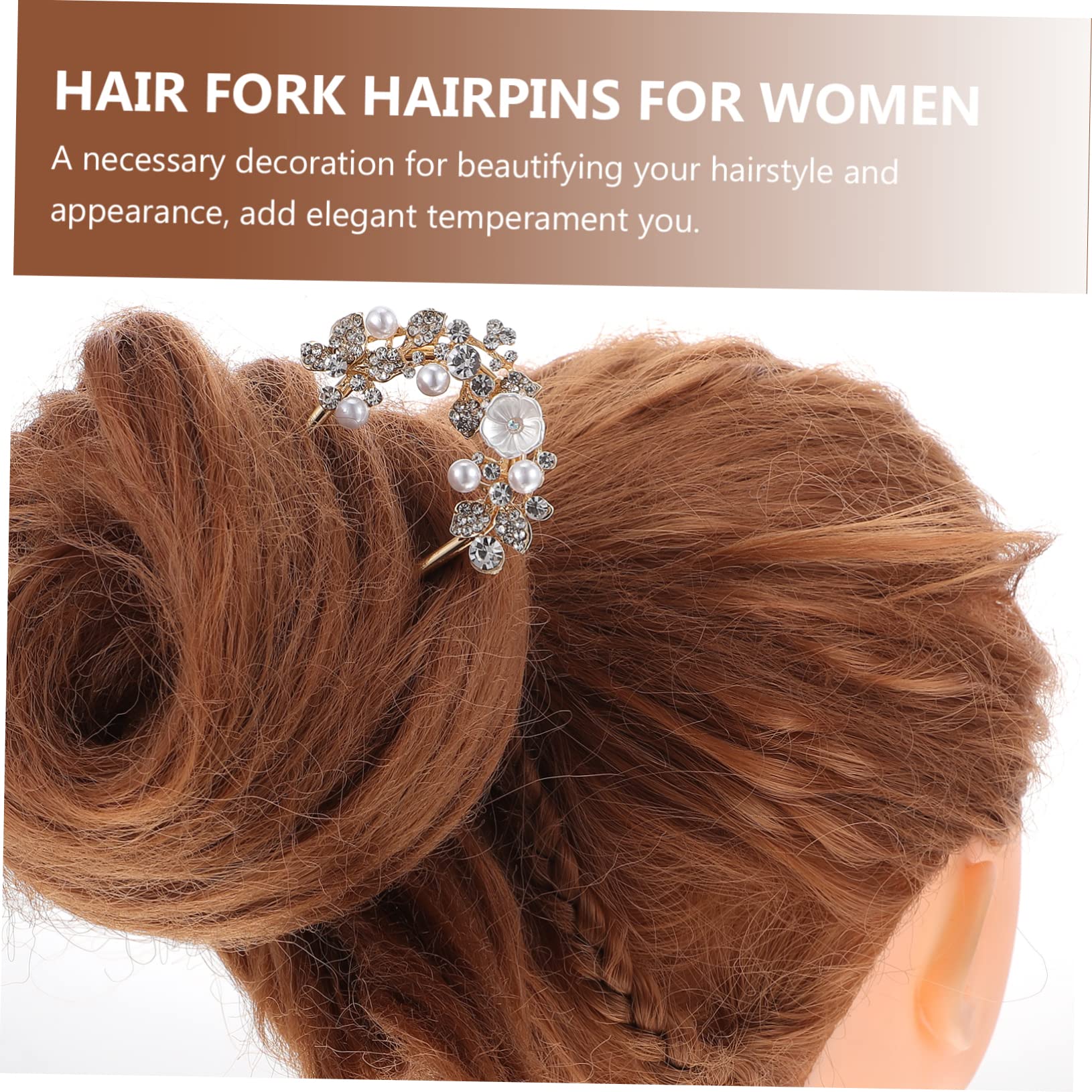 Didiseaon 4 Horquillas Elegantes Para El Pelo Con Diamantes De Imitación Horquillas Para Moño Accesorios Para El Cabello Para Tocado De Mujer.