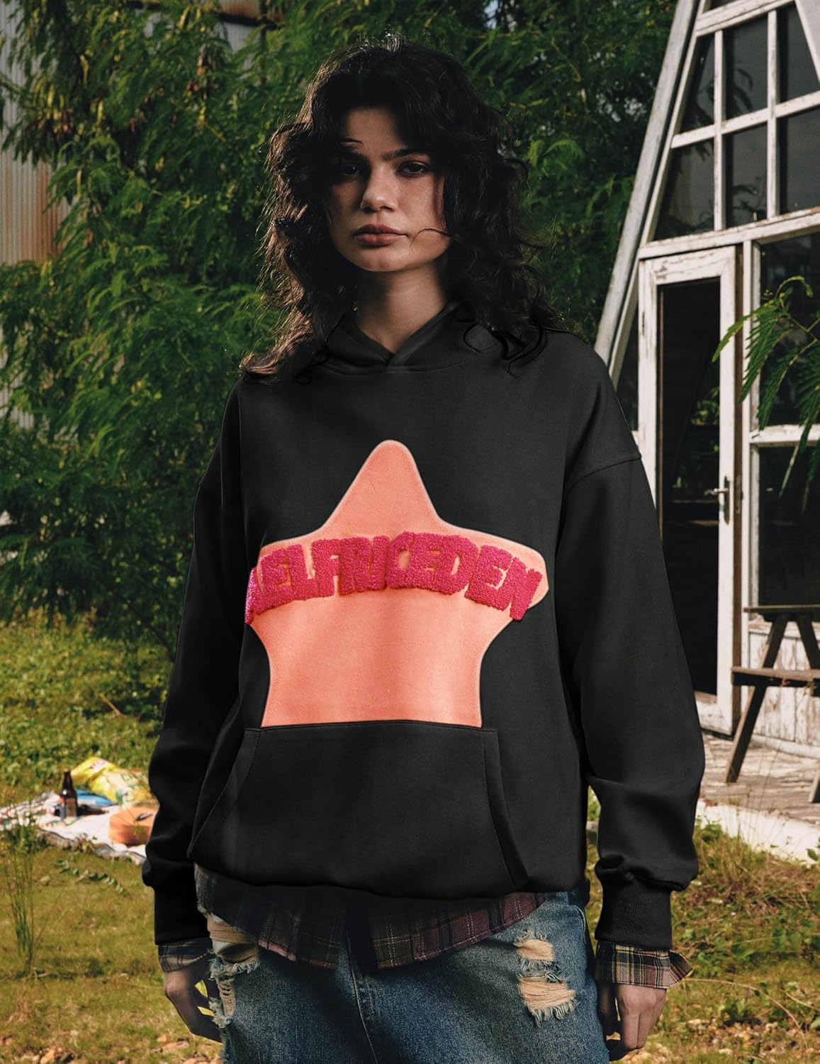 Aelfric Eden Graphic Hoodies for Men Y2K Printed Hoodie Sweatshirt Casual Oversized Long Sleeve Vintage Streetwear Pullover - Image 2