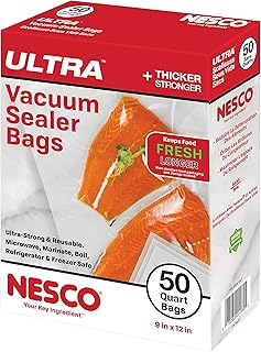 Nesco Heavy Duty Vacuum Sealer Bags- Quart 50 count