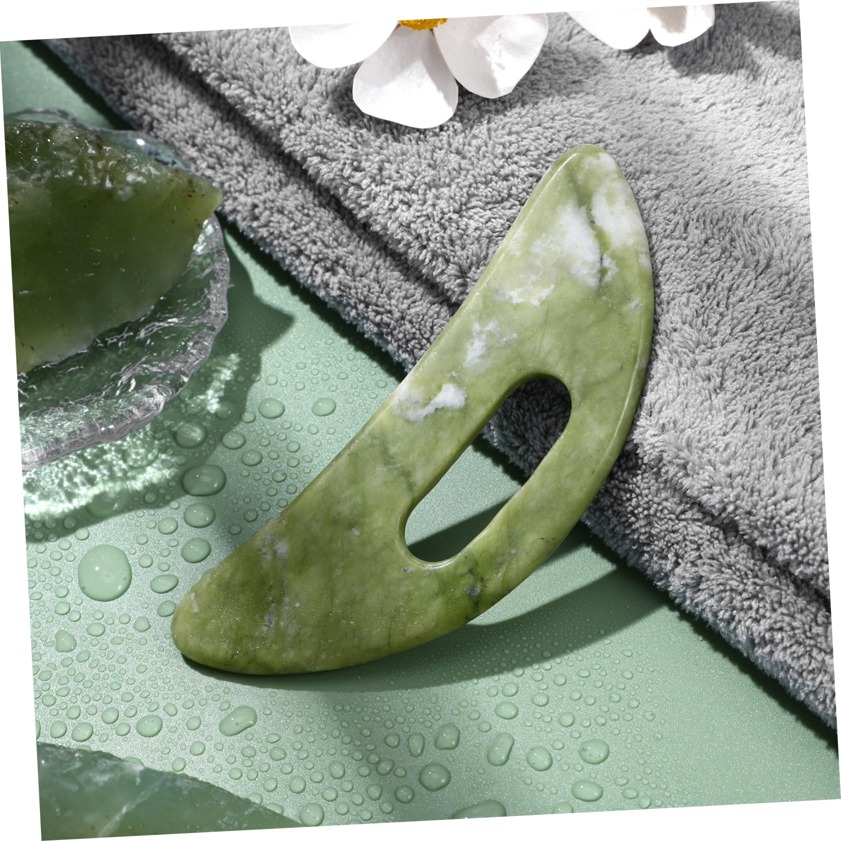 VALICLUD 10 Stück Green Scraping Board Roller Für Gesicht Gesichtsmassagegerät Kratzer Planke Hautpflege-tools Gesichts-augen-massage-tool Nacken Gua Sha Gesichtswerkzeug Gua Sha Jade Xiuyu