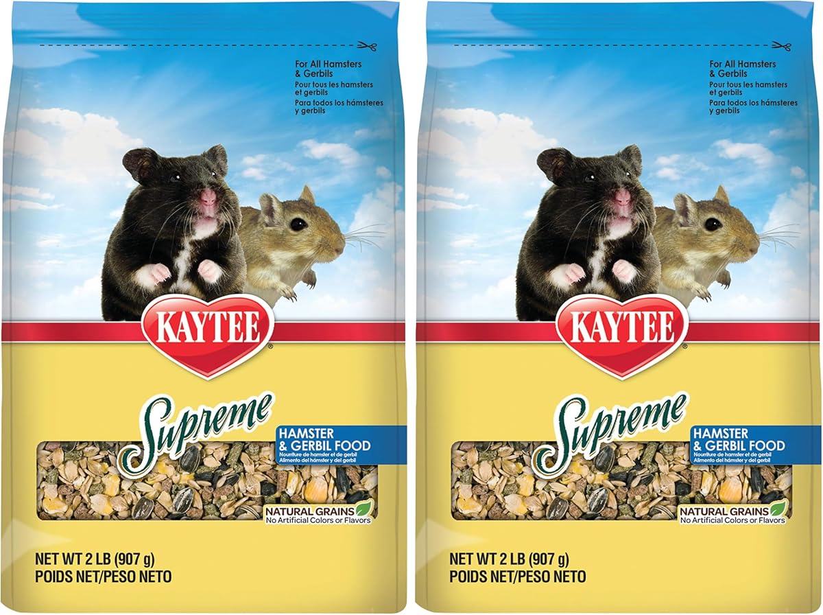 Kaytee Supreme Hamster & Gerbil Food, 2 libras (paquete de 2)