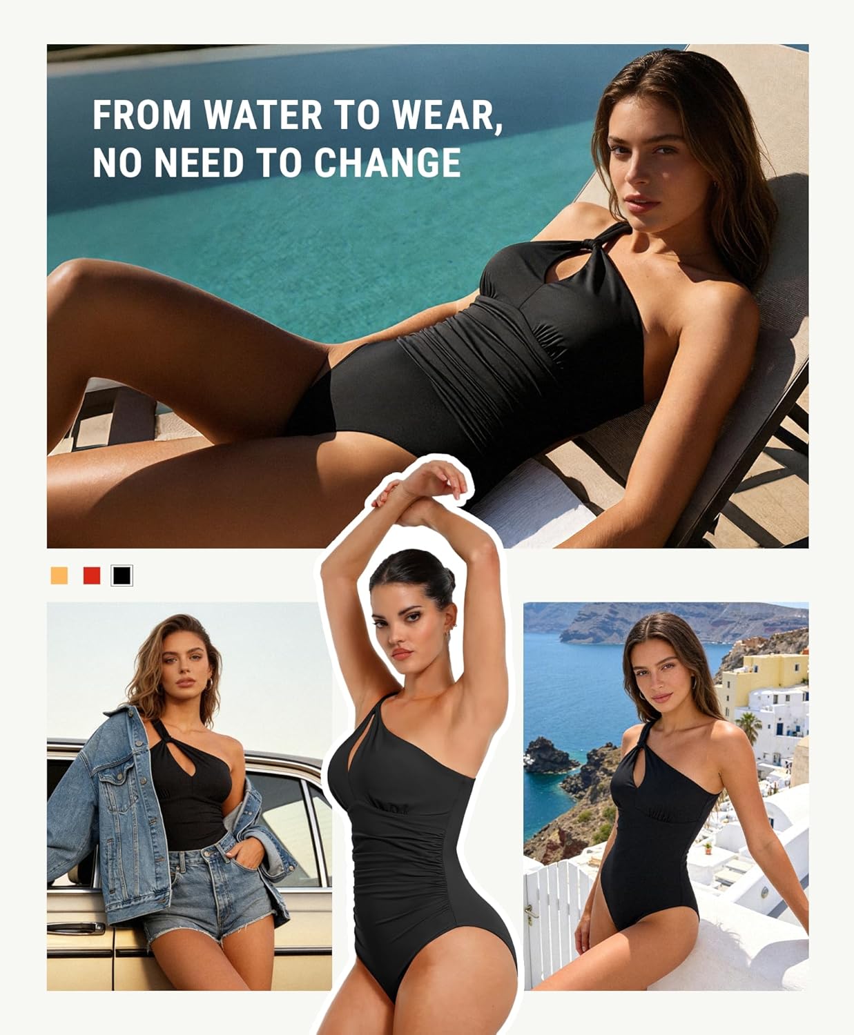 FeelinGirl Women's One-piece Swimsuits Tummy Control Swimsuits for Women Bathing Suit for Women Tummy Control Bathing Suits