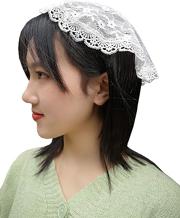 Leimandy Chapel Cap Embroidery Head Covering Christian Veil Chapel Veil V49