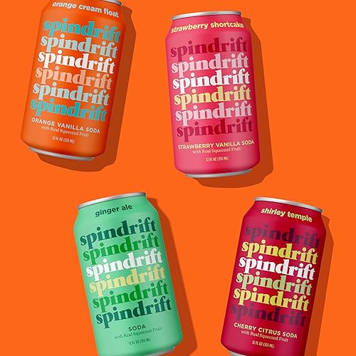 Miniatura 6 de Spindrift Paquete variado de soda con fruta exprimida real, paquete de 12 unidades