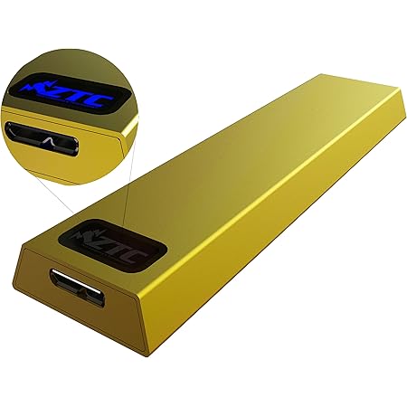 ZTC Thunder Enclosure NGFF M.2 SSD to USB 3.0 Adapter. Support UASP SuperSpeed 6Gb/s 520MB/s (Gold)