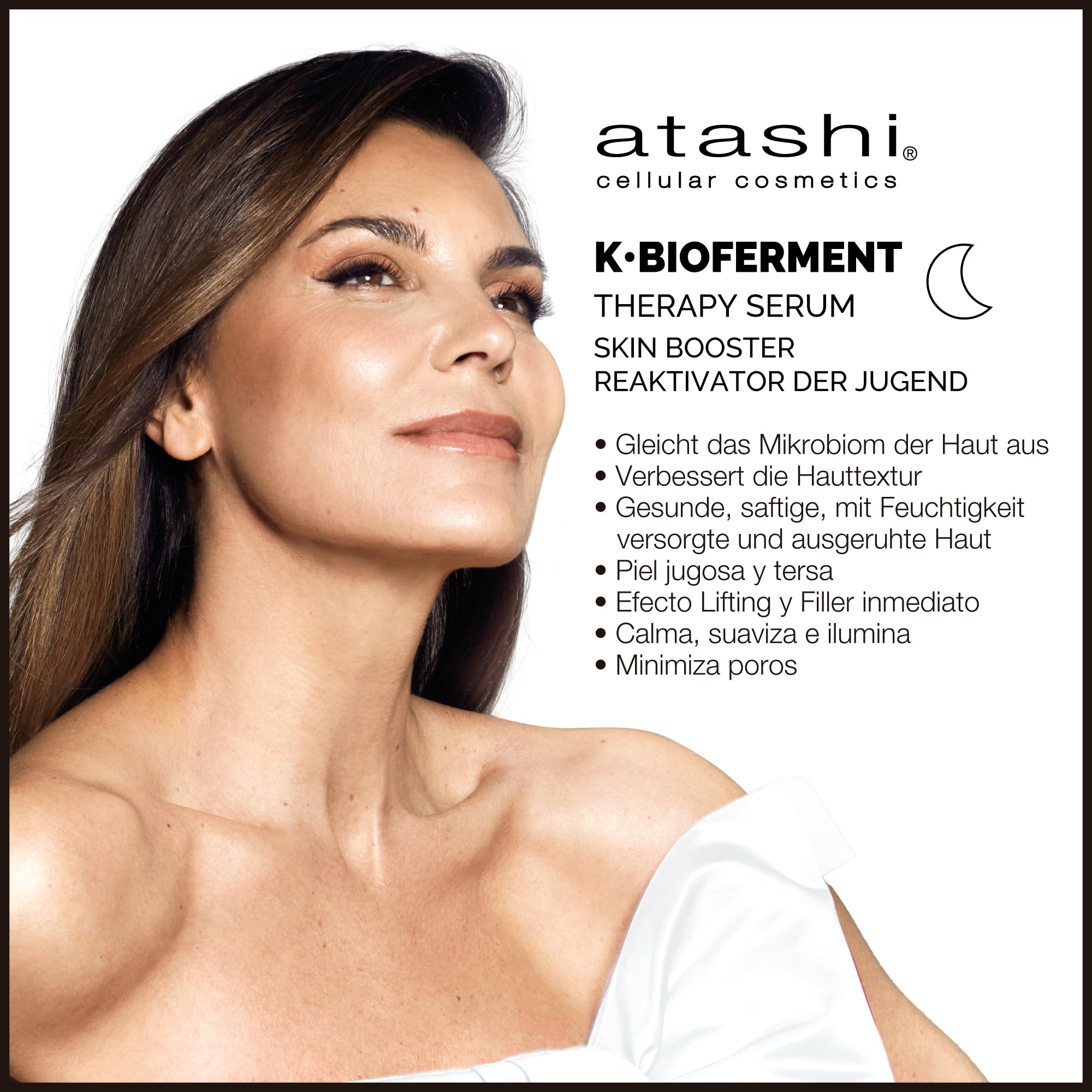 Atashi | Therapy Cream Skin Booster + Therapy Luxury Serum Skin Booster | Tagescreme mit Biofermenten | Anti-Ageing Revitalisierendes Regenerierendes Gesichtsserum | 50 ml + 30 ml | verfeinert Regeneriert und erneuert Mattiert, mindert Glanz und Poren Für