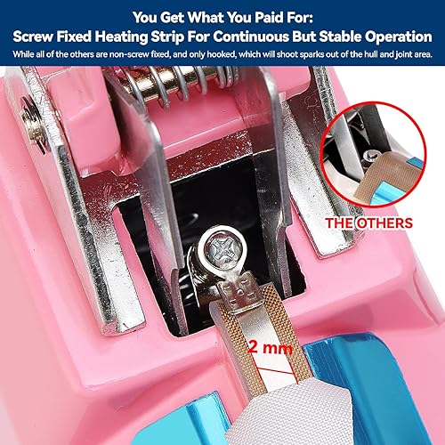 Miniatura 4 de LinsnField Sealer Pro - Sellador de calor de impulso de 8 pulgadas - Ancho de sellado de 0.08 pulgadas - Máquina de sellado manual para todas las