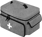 Portable First Aid Bag, Car First Aid Kit, First Aid Kit Travel Aviation, Multifunctional Medicine Storage Bag for Home-Visit Doctor Nurse First Aid, Sturdy and Durable (Black)