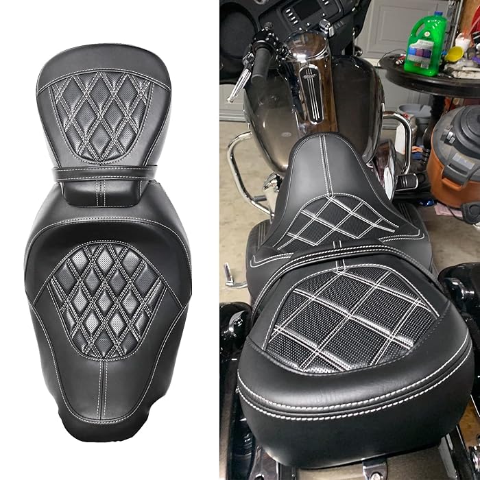 Buy LowProfile Seats Rider Passenger Pillion Leather Seat for Harley