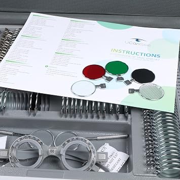 266 pcs Optical Trial Lens Set Kit Metal Rim Aluminum Case