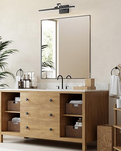 Miniatura 7 de VONLUCE 3CCT - Lámpara LED de tocador de baño de 24 pulgadas, luces de tocador modernas con cabezal giratorio de 360 y brazo oscilante, lámpara de