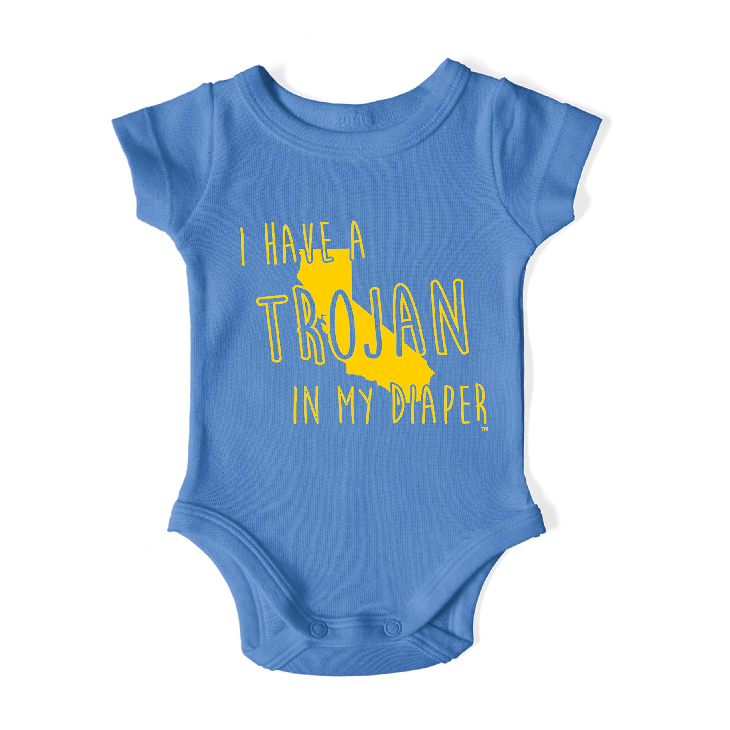In My Diaper I Have A Trojan UCLA Sports Pride 6 Months Blue