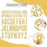 Vista 34 de 8 Sheet Glitter Letter Stickers Vinyl Alphabet Stickers Waterproof Self Adhesive Stick on Letters for Poster Bulletin Board Mailbox School
