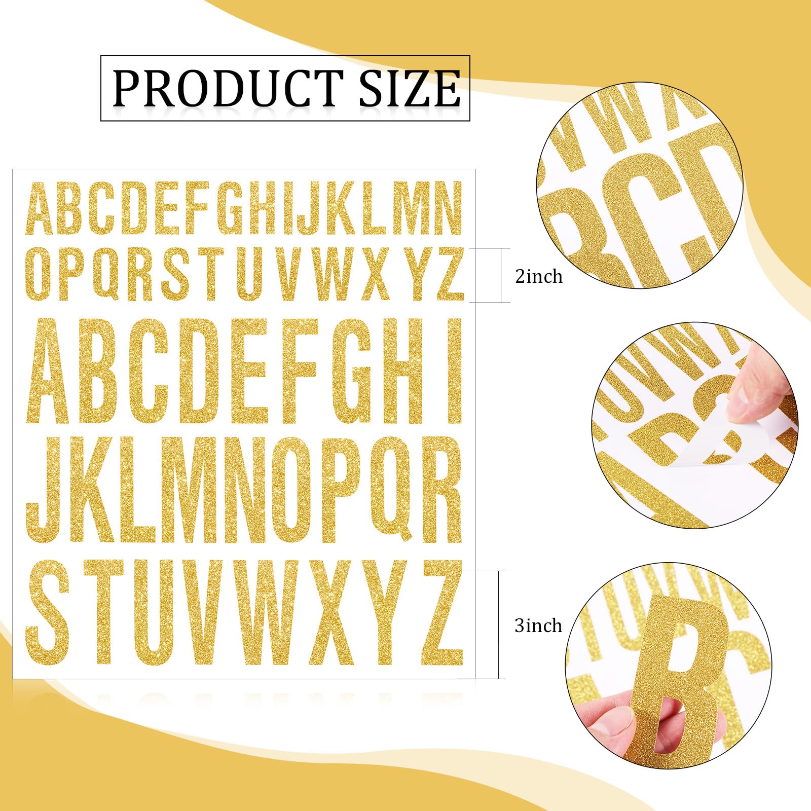 Craft Letter Stickers Lstycoy 12 Sheets Alphabet Letter Stickers | 1 ...