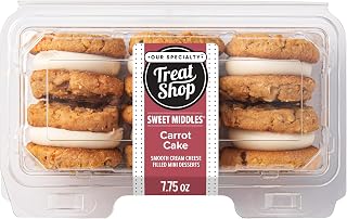 OurSpecialty Carrot Cake Sweet Middles Sandwich Cookies, Nut-Free Cream Cheese Filled, 7.75oz Frozen Treat