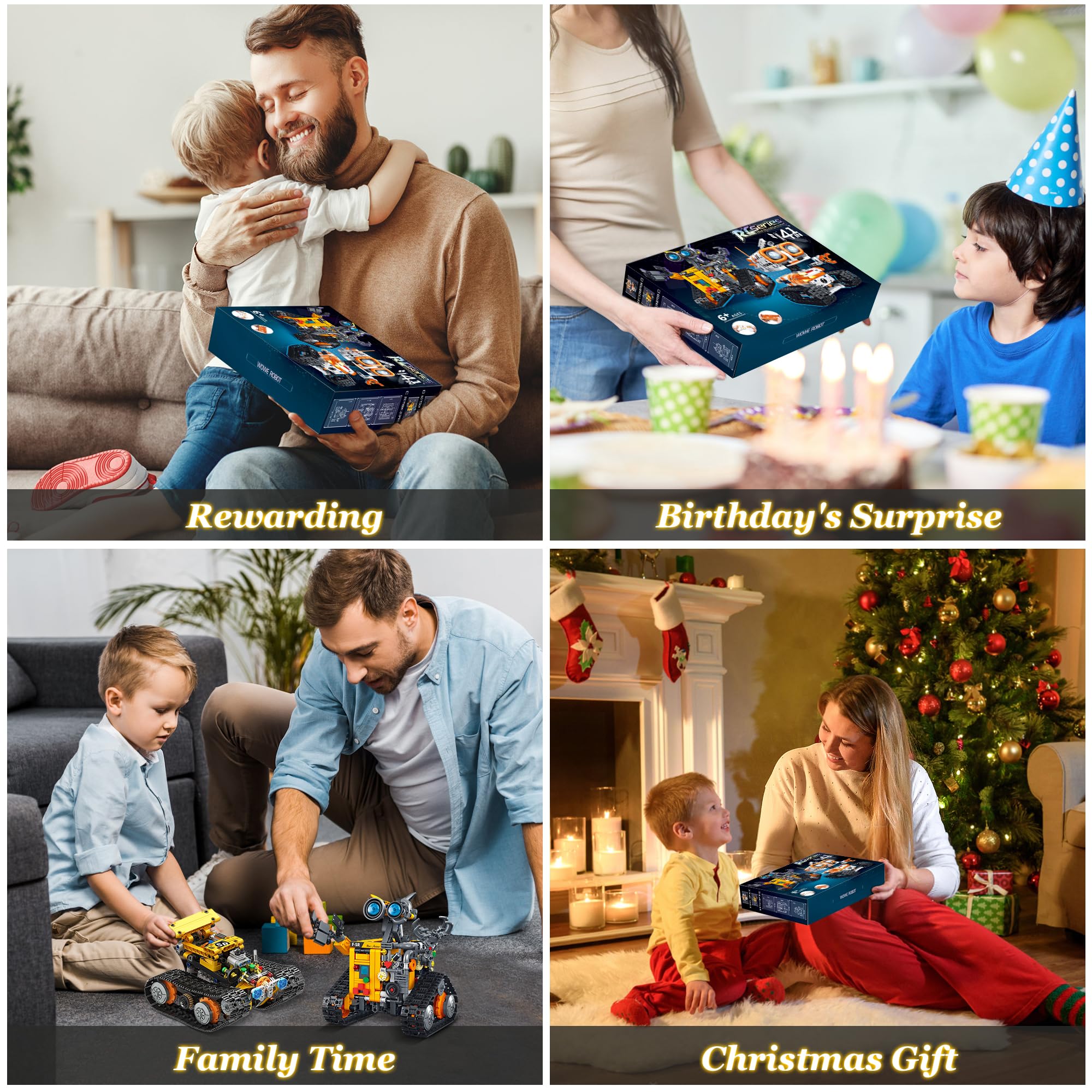 Robot para NiñOs, 4 en 1 Technic Robot Robotica Juguete 5 6 7 8 9 10 11 12+ Kit Ideas de Regalos para Niños de 5-12 + Años