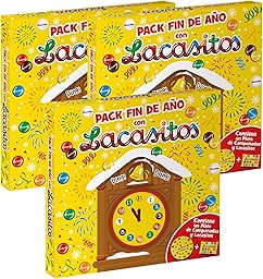 Lacasitos Lote de Navidad de 3x Caja de Plato de campanadas 18G