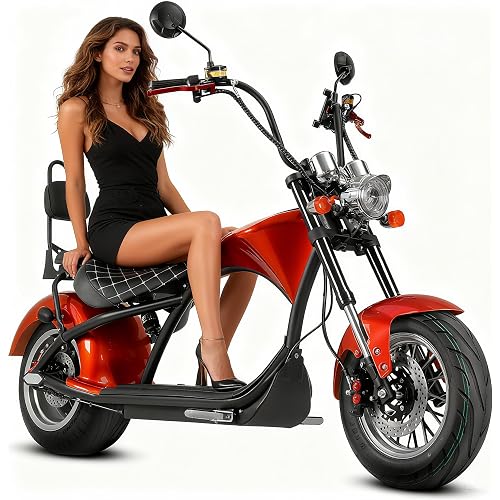 eAhora M1P 2000W Electric Motorcycle for Adults,60V 30Ah 37MPH 40+ Miles Long Range 2 Seaters Adult Motorcycle,Full Suspension Dual Hydraulic Brake Street Legal Mopeds