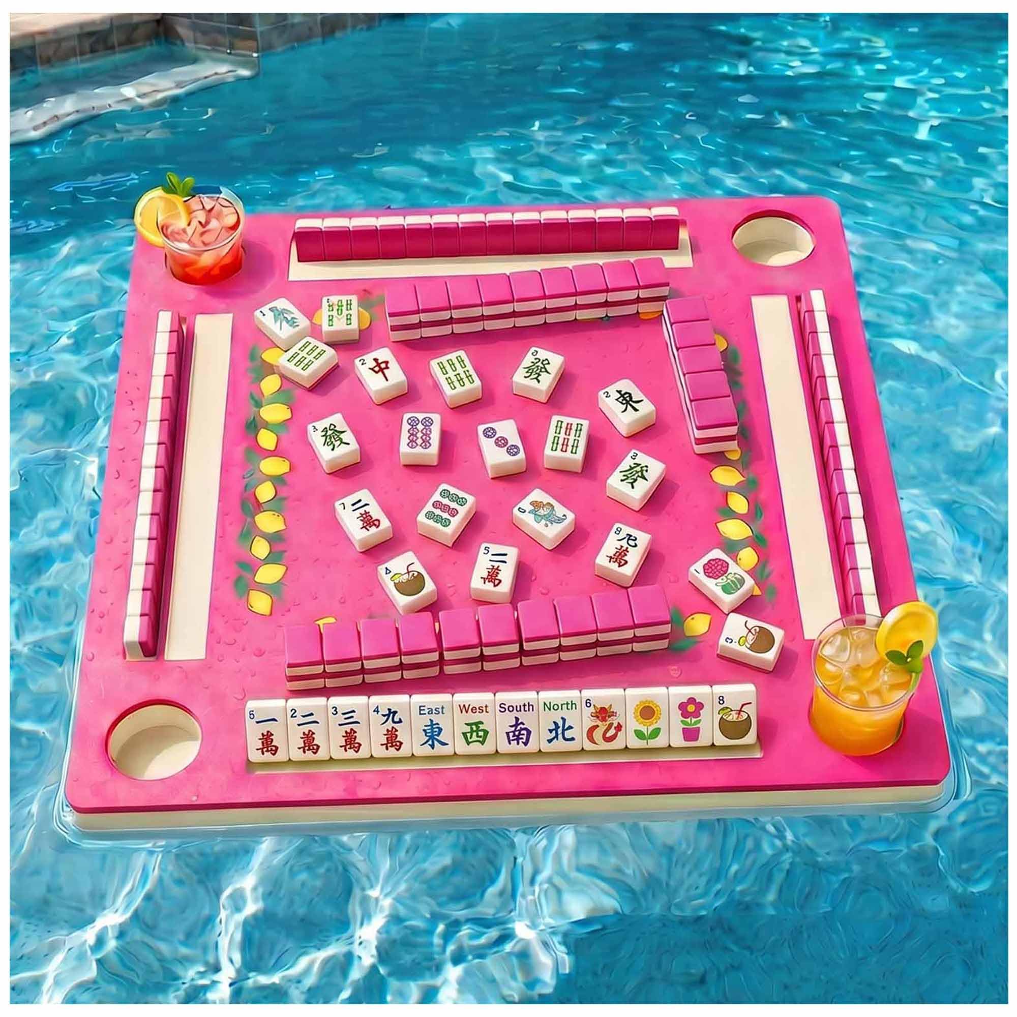 Photo 1 of Meizinme Floating Mahjong Table - Pink Lemon, 32x32 inch