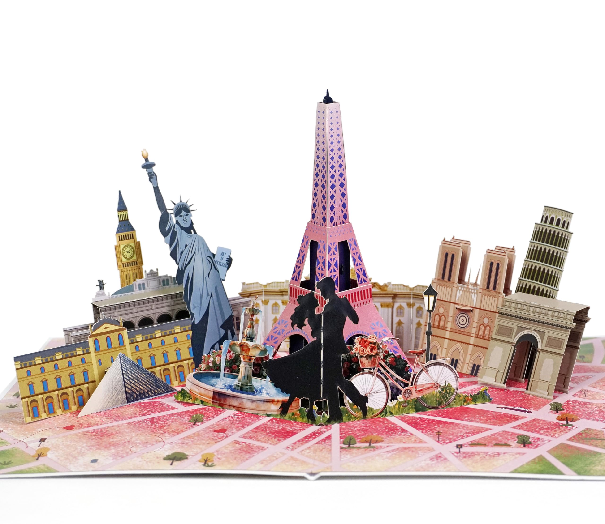 CUTPOPUP Always With You Pop Up Anniversary Cards, 3D Valentines Cards, Wedding Anniversary Card for Him Her Wife Husband Mum Dad Grandma, Birthday Card, Mothers Day (Effel) US8-LO202UK — image 1