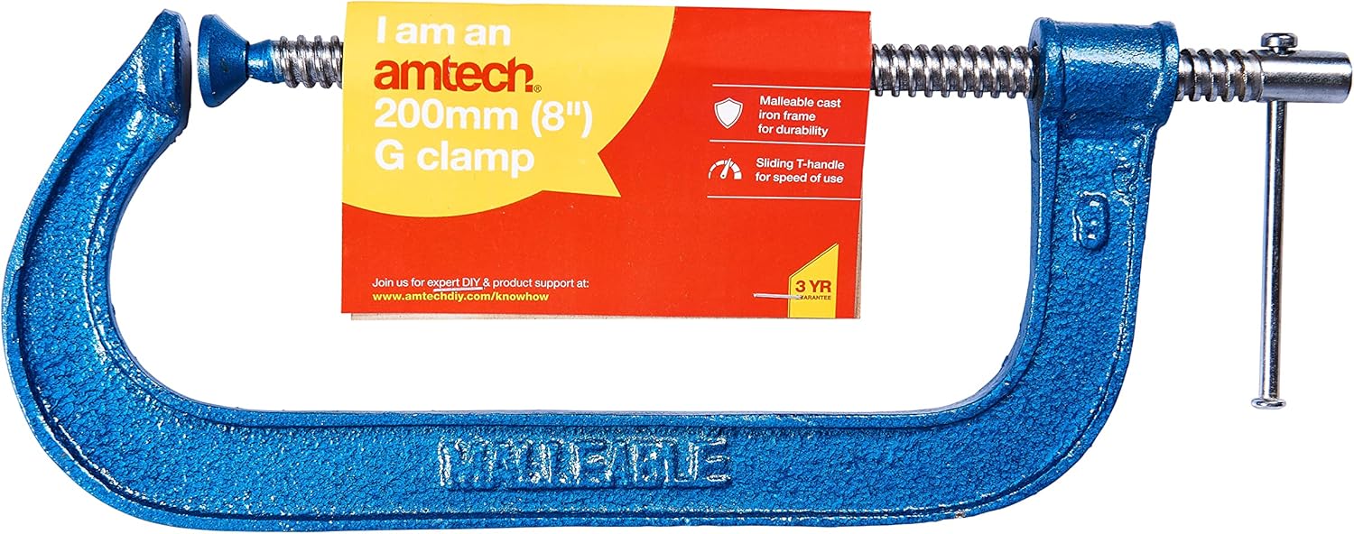 Amtech D0500 200mm (8") G-clamp Blue