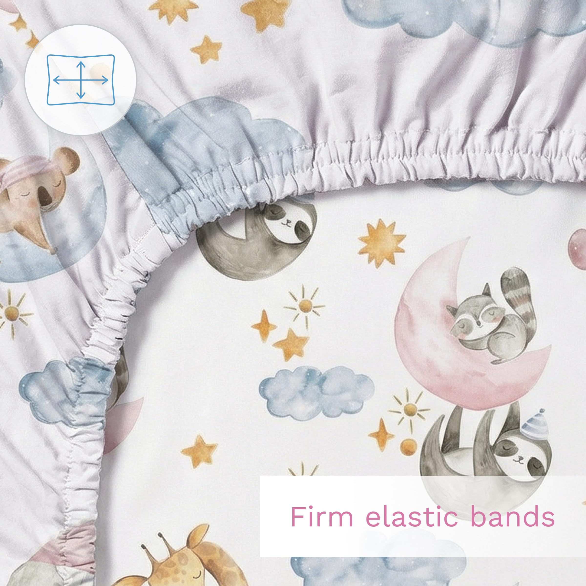 Baby Comfort Juego de Ropa de Cama de 5 Piezas con Funda nórdica y sábana de algodón para Cuna de 120 x 60 cm (Animales en Nubes) (12 Meses+)