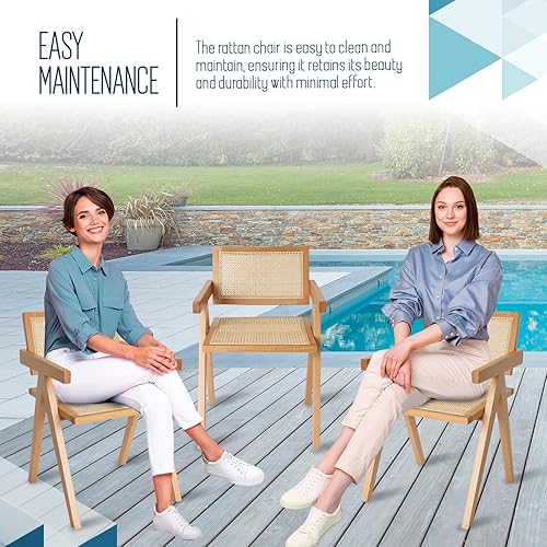 Miniatura 6 de ISL Furnishings - Silla plegable moderna de ratán Ibiza (1, negro)