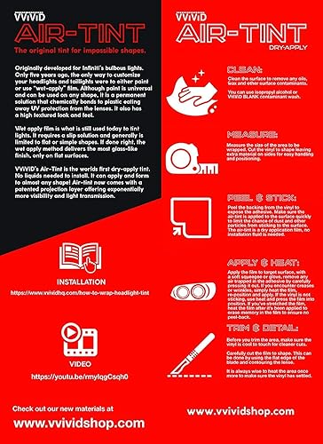 Miniatura 6 de VViViD - Tinte húmedo translúcido de vinilo autoadhesivo para faro antiniebla, color negro brillante