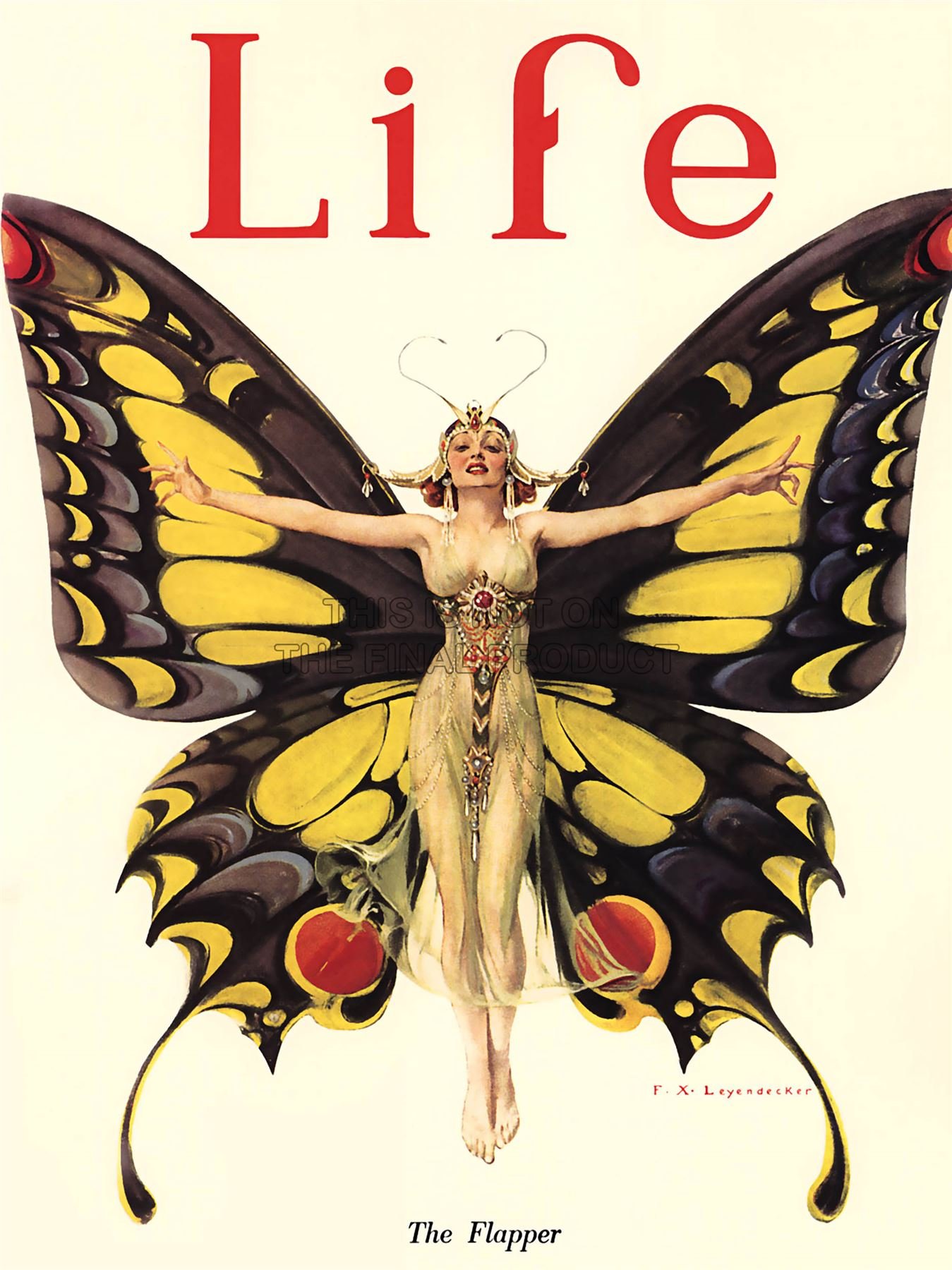 Wee Blue Coo Magazine 1922 Life Butterfly Dancer Art Canvas Print
