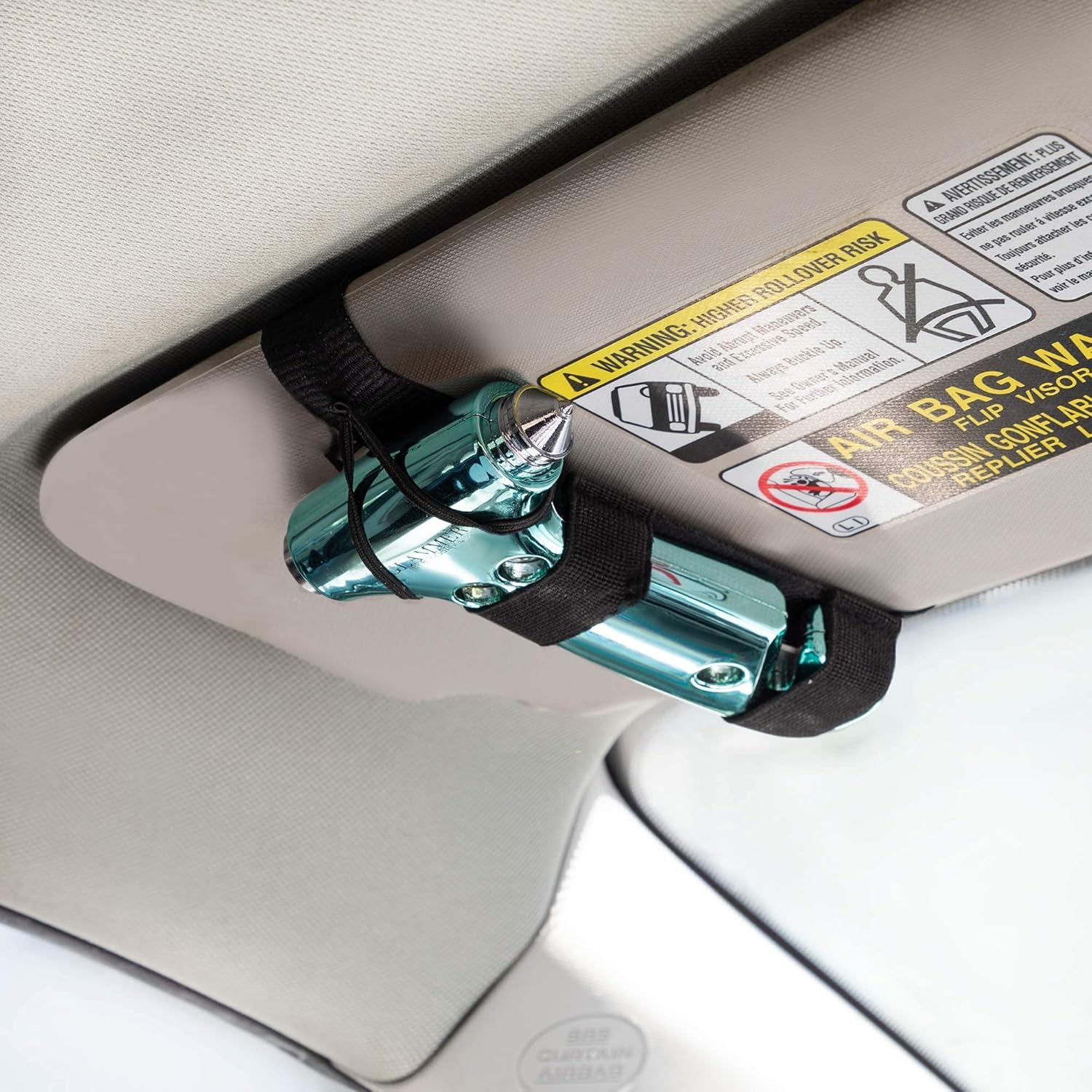 BLINGSTING Glammer Safety Hammer - Emergency Automotive Escape Hammer Tool, Seat Belt Cutter & Car Window Break Tool - Mint, 1 Count : Automotive