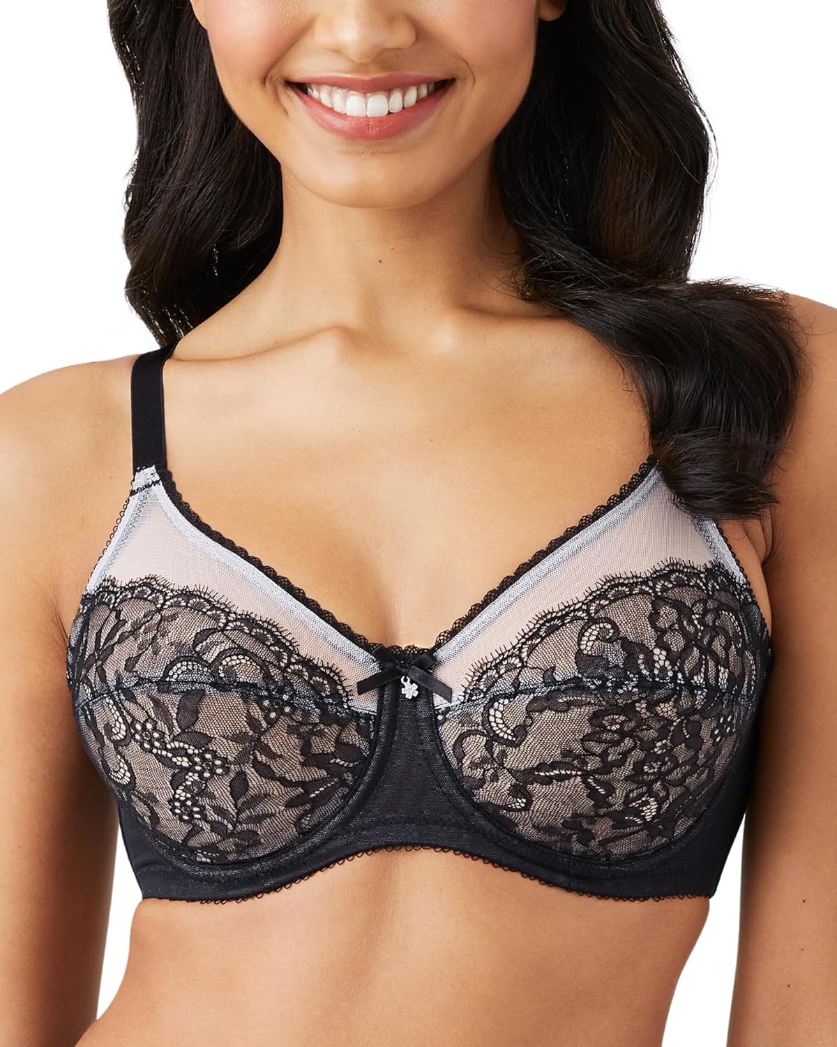 Wacoal Women's Retro Chic Unlined Mesh Full Coverage Underwire Bra, 855186