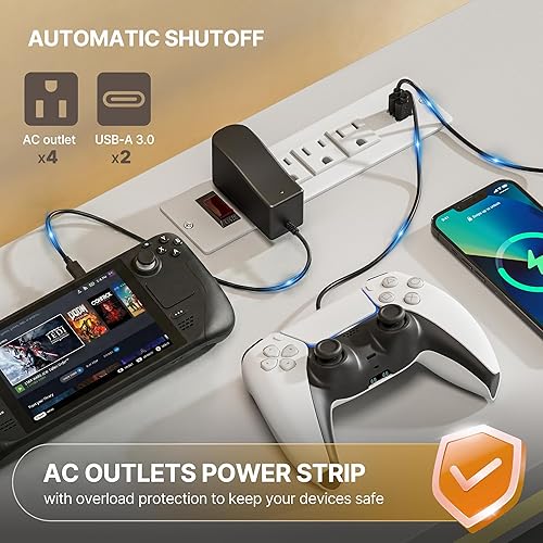 Miniatura 4 de SUNCOZE Soporte de TV, centro de entretenimiento con luces LED y gabinete para 70/75/80 pulgadas, consola de TV moderna, soportes de televisión