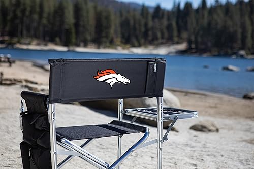 Miniatura 156 de PICNIC TIME NFL Unisex-Adult NFL Sports Chair with Side Table, Beach Chair, Camp Chair for Adults Negro