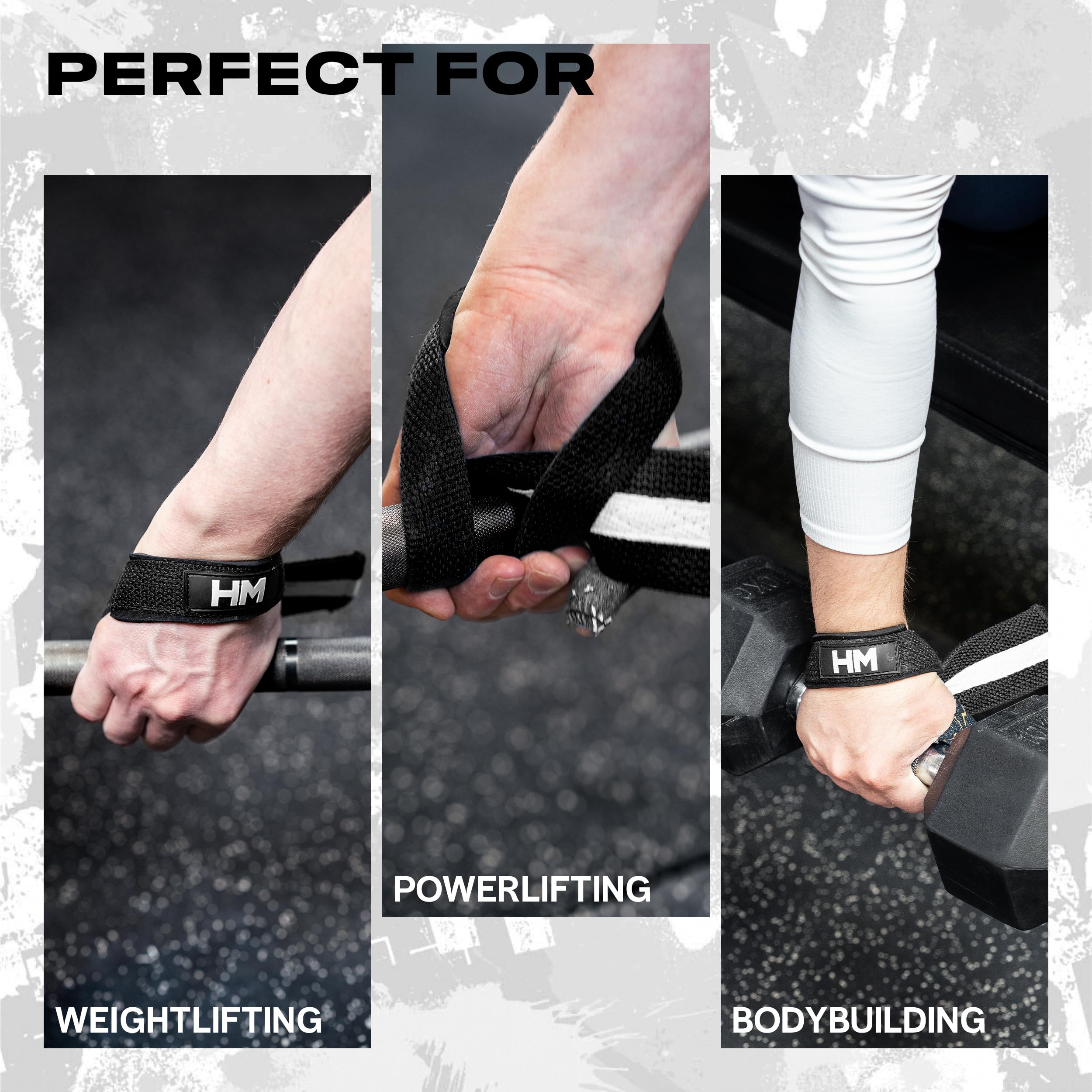 Sangles D’haltérophilie LOW&EE – Rembourrage Néoprène, Silicone Antidérapant, 60 Cm, Pour Hommes Et Femmes – Powerlifting Et Gym