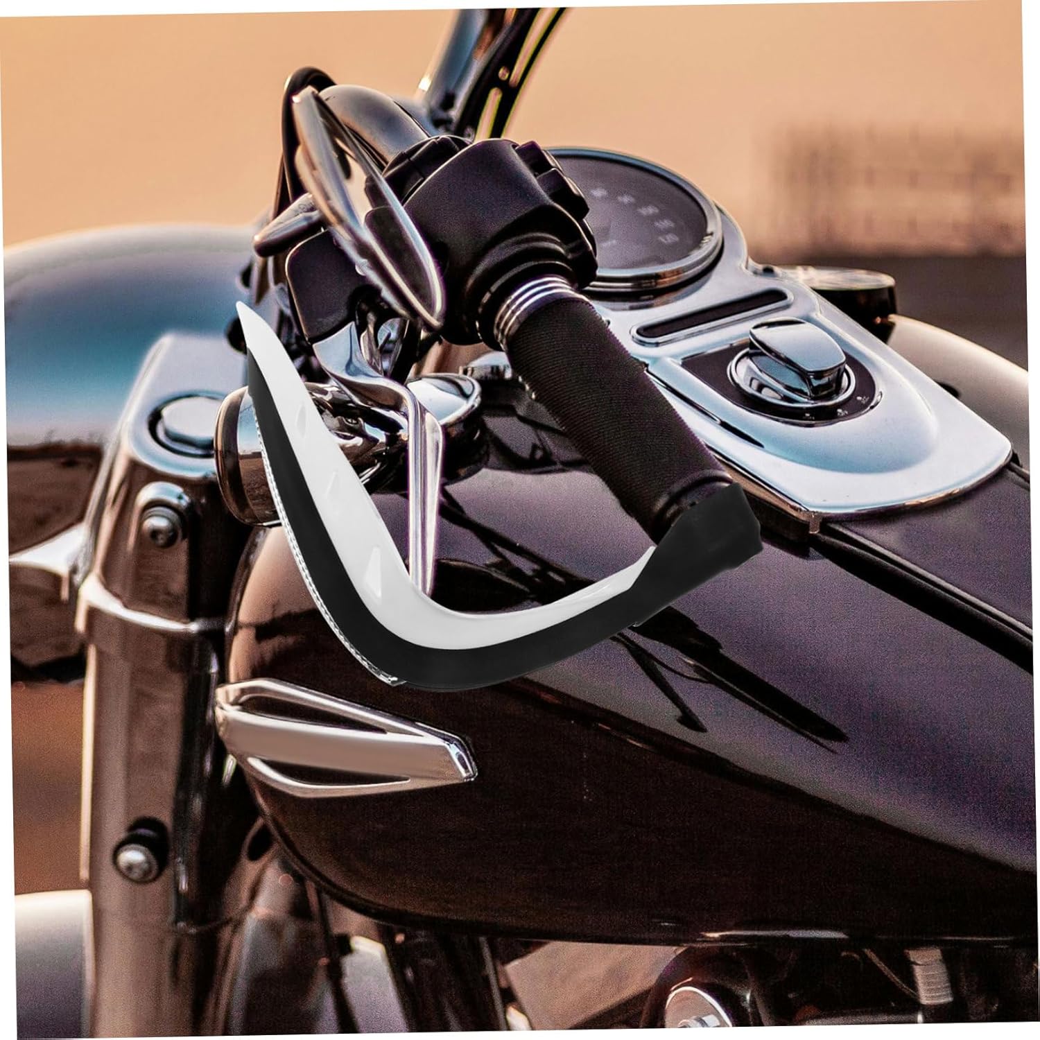 2Pcs Motorcycle Handguard with LED Lights Windproof Handlebar Protector for Enhanced Safety Easy Installation Compatible with Various Motorbike Models Stylish Design