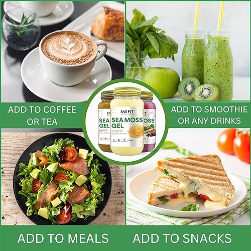 Miniatura 7 de Gel de musgo marino con vitaminas de saúco, 24 onzas, gel de musgo marino de oro silvestre de Santa Lucía, 92 vitaminas y minerales, puro crudo y