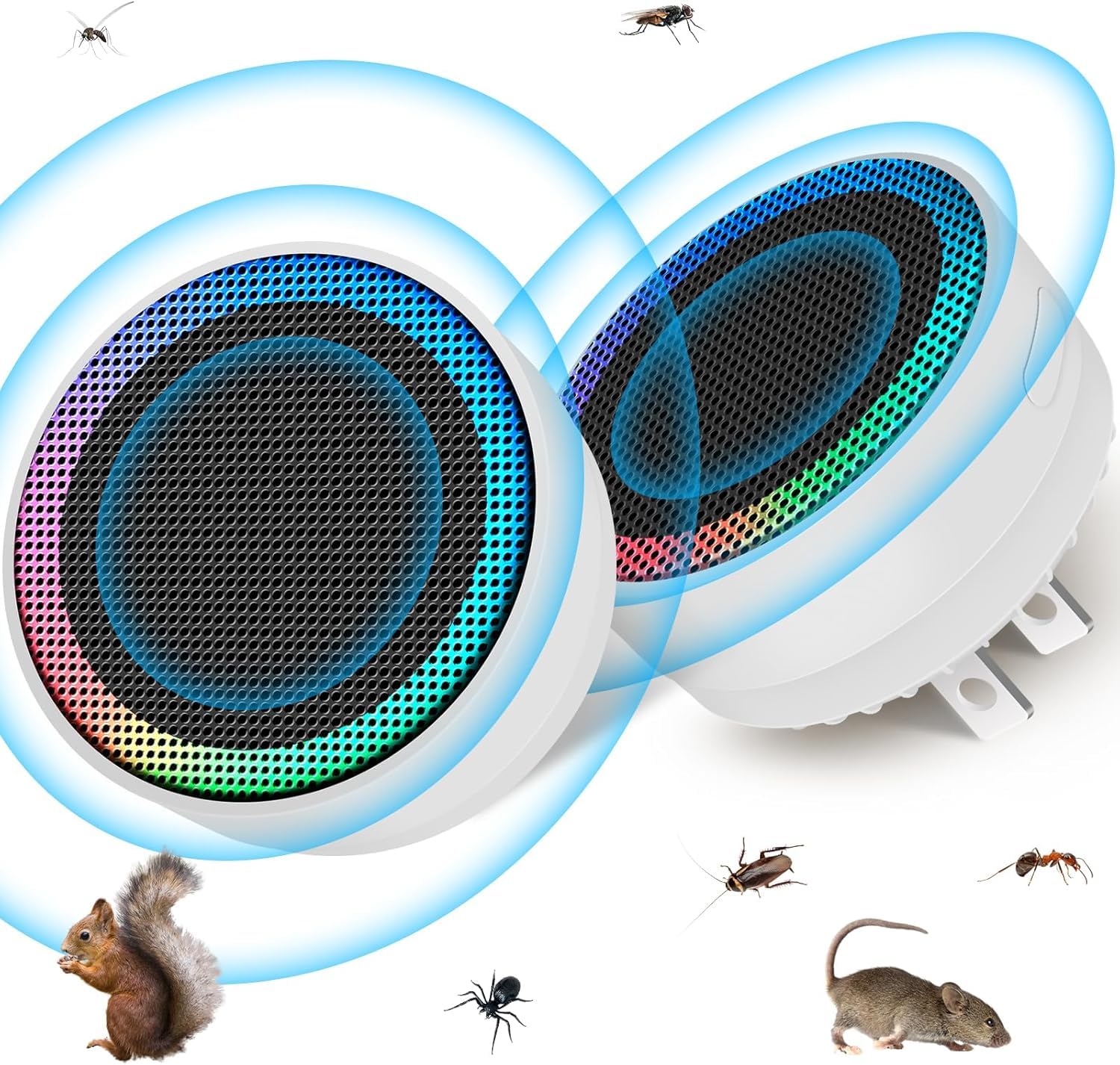 Ultrasonic Pest Control Repellent,Mice Traps Indoor Plug in,White-2 Pack