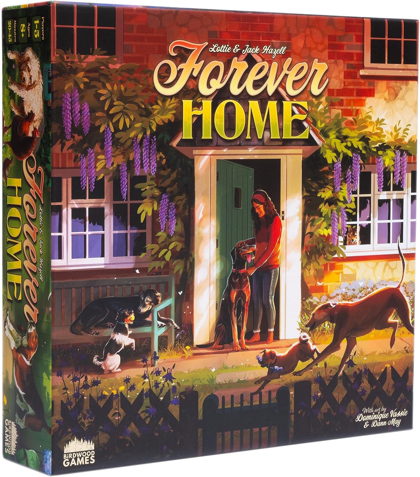 Forever Home – Family Board Game About Rescuing and Training Dogs | Tile Placement & Pattern Building Strategy Game by Birdwood Games | Ages 8+ | 1–5 Players | 20–45 Min