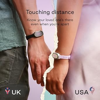 BOND TOUCH 4 Bracelet - Long-Distance Relationship Touch Bracelet for Couples, Friends and Families to Feel Connected (2 Units)