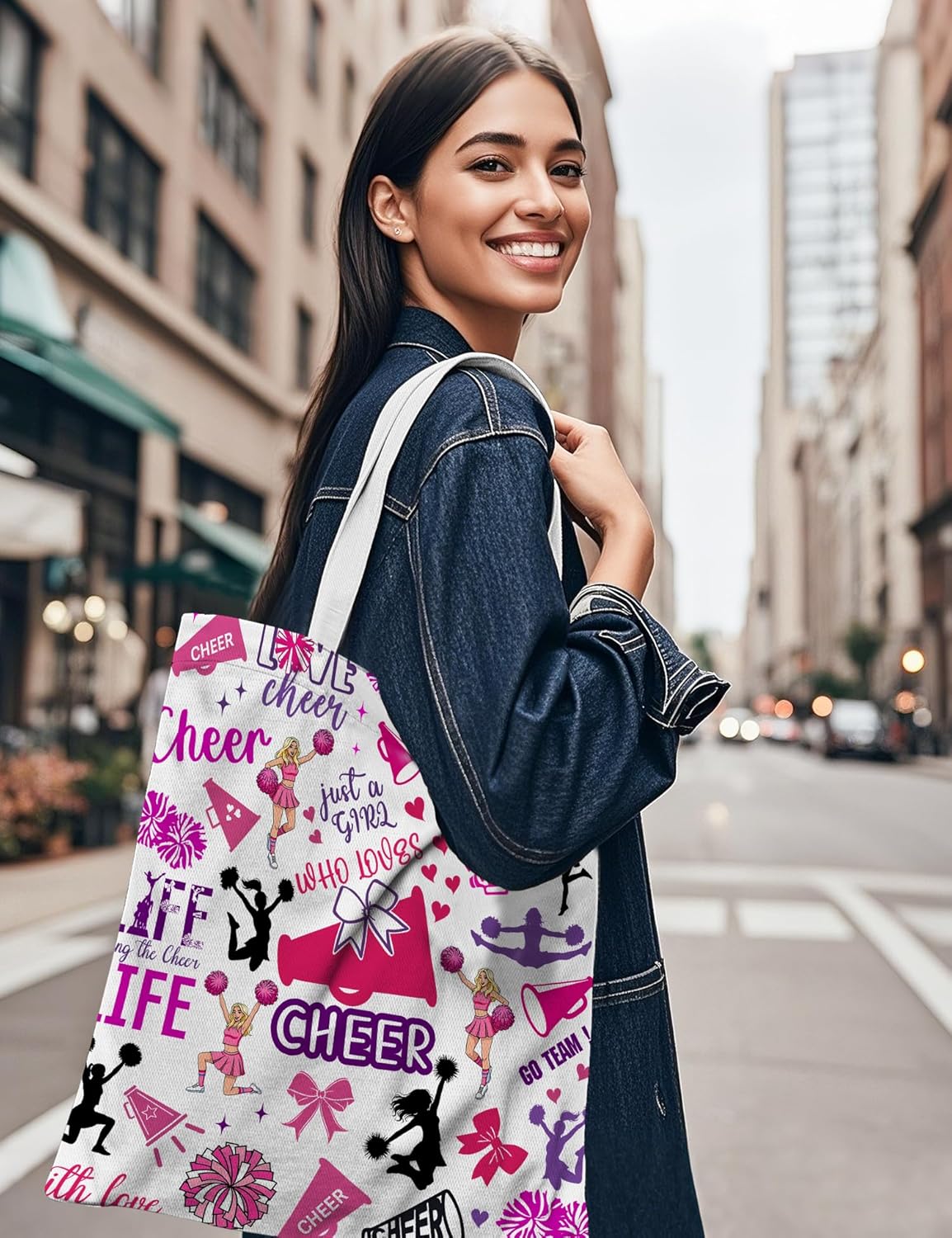 Softball Gifts Canvas Tote Bag for Women, Birthday Gift for Softball Lovers, Softballs Stuff Accessories Grocery Bags - Image 6