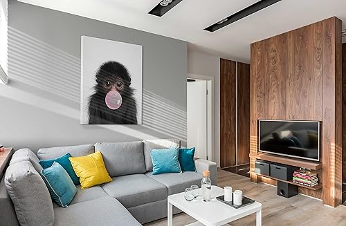 Miniatura 2 de SpiritualHands Animals Blowing Bubble Gum Wall Art for Farmhouse Bathroom Decor Animal Print Classroom Decor Animal Theme Nursery Decor Bubble Gum