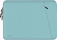 Vista 10 de Funda para laptop de 15.6 pulgadas, a prueba de golpes, funda protectora para computadora con bolsillo para accesorios, resistente al agua, bolsa