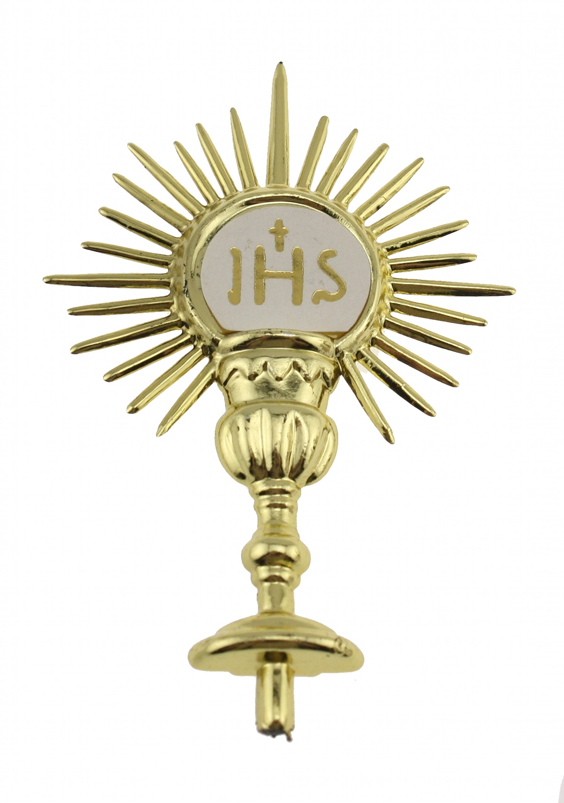 nst 24 Gold Communion Host Cupcake Decorations 3" Picks Favor Puff Décor